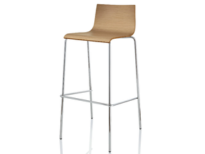 ANOUK - Stackable steel and wood stool _ ALMA DESIGN